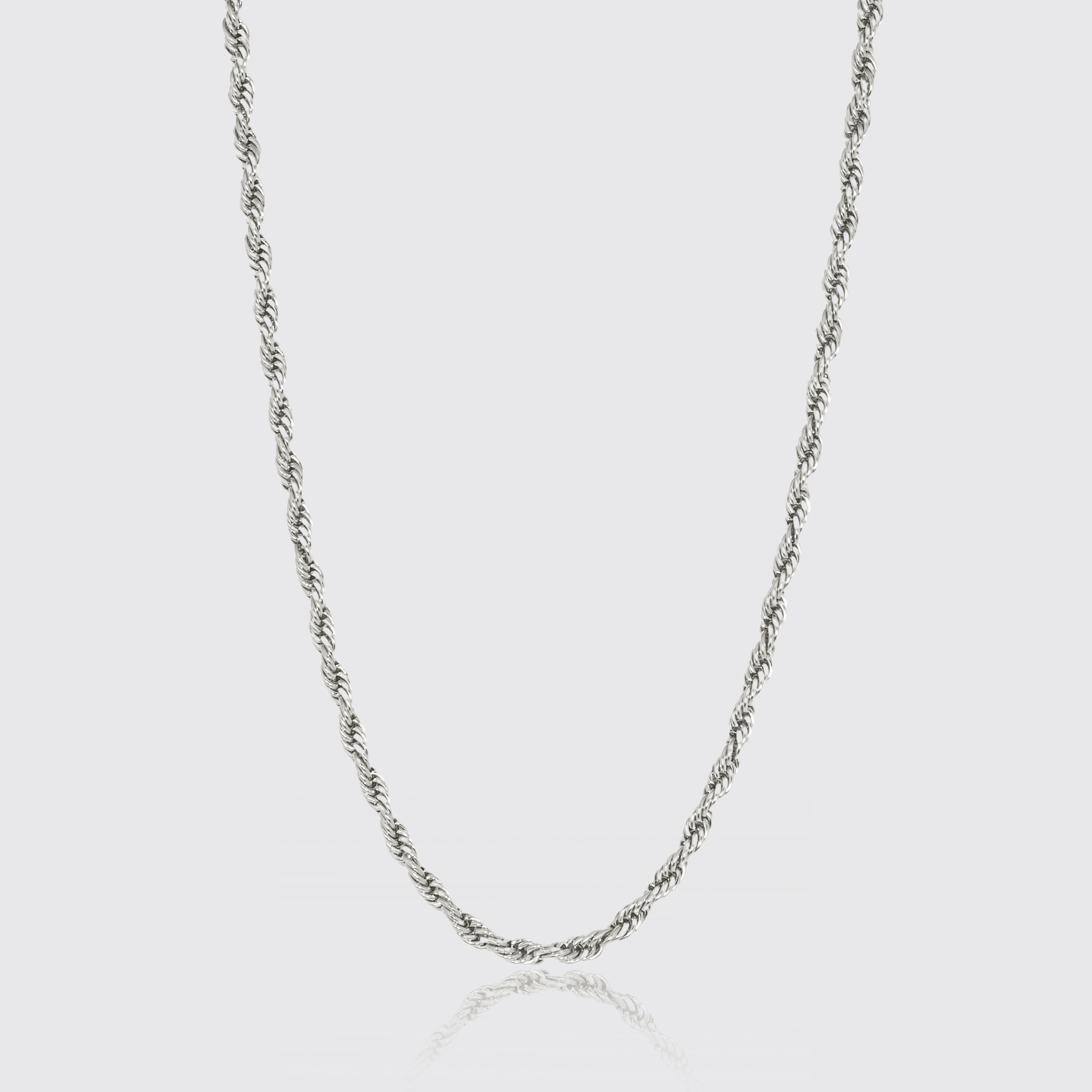 6mm Rope Chain - White Gold
